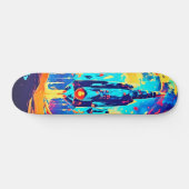 Eine kosmische Reise mit einem traumhaften Planete Skateboard (Horizontal)