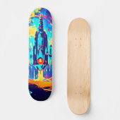 Eine kosmische Reise mit einem traumhaften Planete Skateboard (Vorderseite)