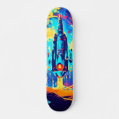 Eine kosmische Reise mit einem traumhaften Planete Skateboard (Vorne)