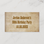 Eine kostenfreie Trinkkarte oder ein Ticket (Rückseite)