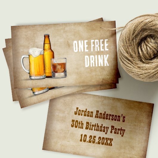 Eine kostenfreie Trinkkarte oder ein Ticket