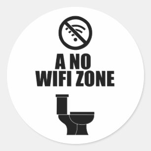Eine kostenlose Wi-Fi-Zone Runder Aufkleber