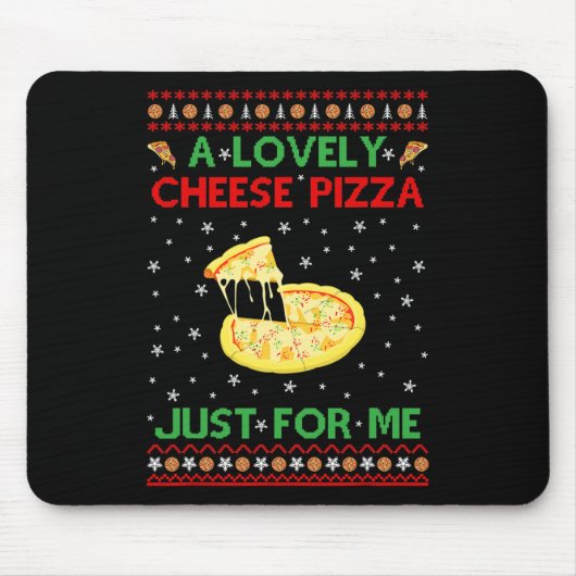Eine köstliche Käsepizza Alone Fun Kevin X-mas Zuh Mousepad (Vorne)
