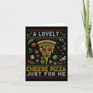 Eine köstliche Käsepizza für mich allein Zuhause C Karte