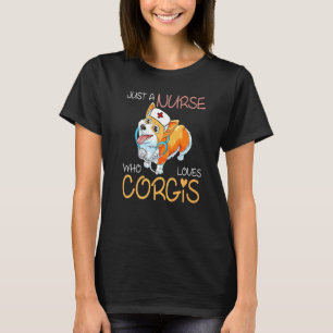 Eine Krankenschwester, die Corgis Hund Fur Mama Fr T-Shirt