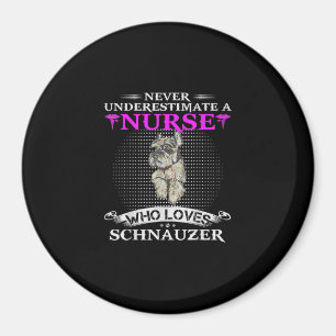 Eine Krankenschwester, die Schnauzer Lieben, nie u Magnet