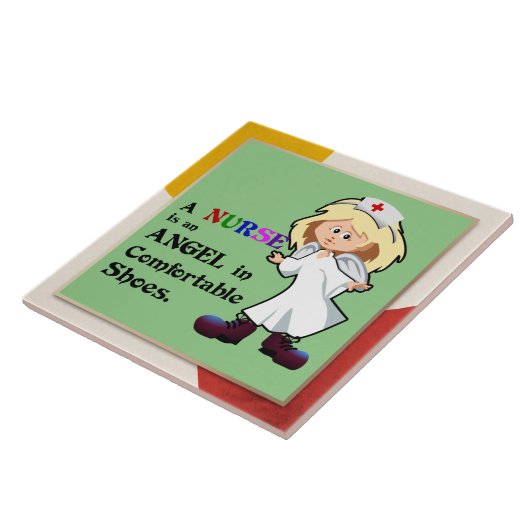 Eine Krankenschwester ist ein Engel in bequemen Sc Fliese (Seite)