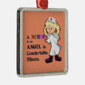 Eine Krankenschwester ist ein Engel in bequemen Sc Ornament Aus Metall (Rechts)