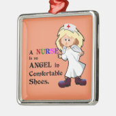 Eine Krankenschwester ist ein Engel in bequemen Sc Ornament Aus Metall (Links)