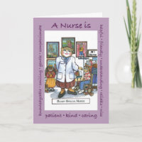 Eine Krankenschwester ist... eine Karte.
