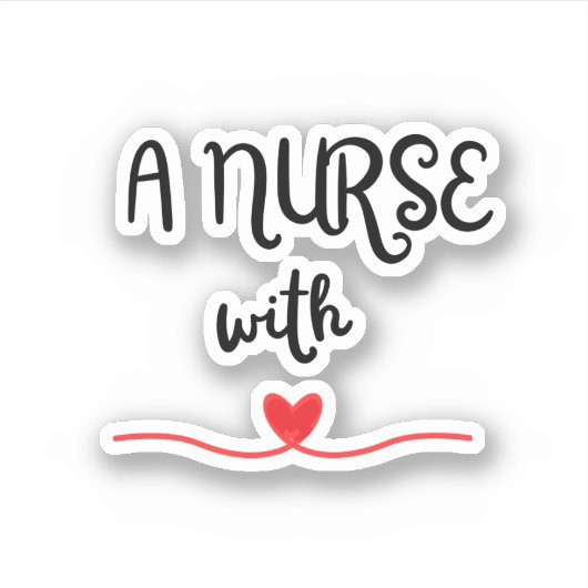 Eine Krankenschwester mit einer Vinyl-Aufkleberin Aufkleber (Vorderseite)