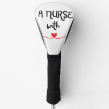 Eine Krankenschwester mit Herz-Golf-Cover