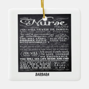Eine Krankenschwester-Sprichwort-Verzierung sein Keramikornament