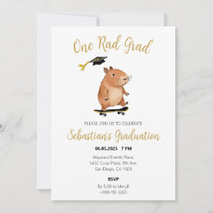 Eine Krasse Graduierungspartei in Capybara Einladung