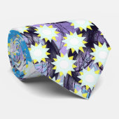 Eine Krawatte mit weißen und gelben Sternen auf he (Gerollt)