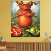 Eine Kreatur im Salat Leinwanddruck (Insitu (Wohnzimmer))