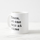 eine Krise Kaffeetasse (Vorderseite Links)