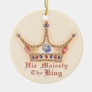 Eine Krone Seiner Majestät König Keramikornament