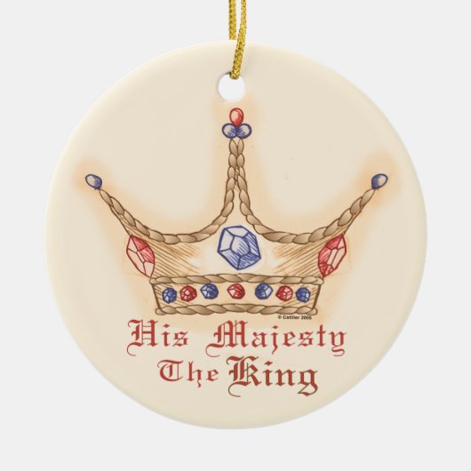 Eine Krone Seiner Majestät König Keramikornament (Vorne)