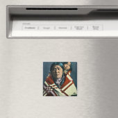 Eine kruge indische Madonna mit Kind Magnet (In Situ (Geschirrspüler))