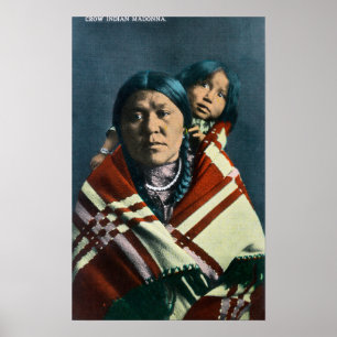 Eine kruge indische Madonna mit Kind Poster