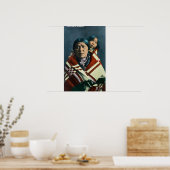 Eine kruge indische Madonna mit Kind Poster (Küche)