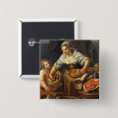 Eine Küchen-Szene Button (Vorne & Hinten)