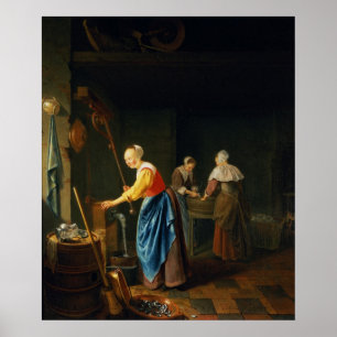 Eine Küchen-Szene Poster