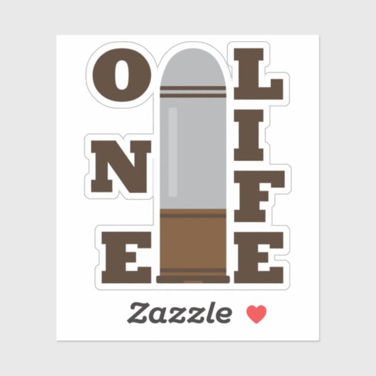 Eine Kugel, ein Leben, zerstört eine Familie Aufkleber (Blatt)