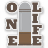 Eine Kugel, ein Leben, zerstört eine Familie Aufkleber (Vorderseite)