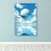 Eine Kugel in Form eines Entwurfs Leinwanddruck (Insitu (Holzboden))