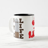 Eine Kugel tötete ein Leben mit Familie Zweifarbige Tasse (Vorderseite Links)