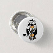 Eine Kuh, die Golf spielt Button (Vorne & Hinten)