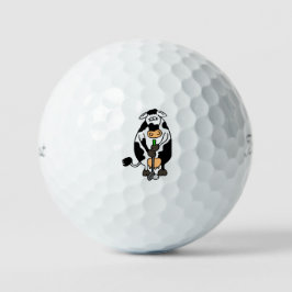 Eine Kuh, die Golf spielt Golfball