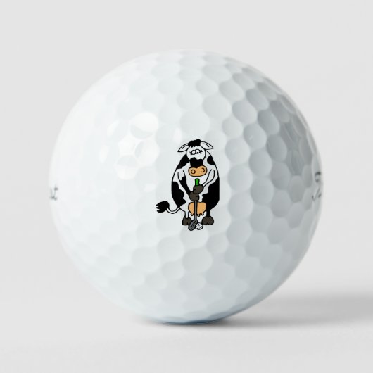 Eine Kuh, die Golf spielt Golfball (Vorderseite)