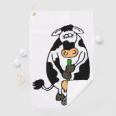 Eine Kuh, die Golf spielt Golfhandtuch (Insitu)