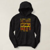 Eine Kuh, ein Schwein und ein Huhn gehen in einen  Hoodie (Design vorne)