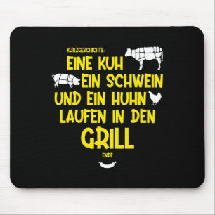 Eine Kuh, ein Schwein und ein Huhn laufen in den G Mousepad