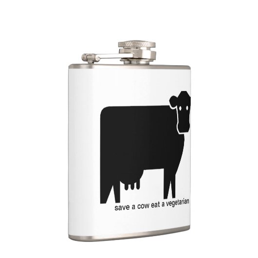 Eine Kuh gerettet, einen Vegetarier essen Flachmann (Rechts)