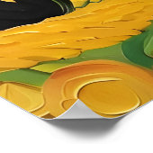 Eine Kuh in der frühen Nacht Poster (Ecke)