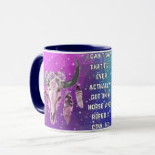 eine Kuh mit einem Seil eingefangen Tasse (Vorderseite Links)