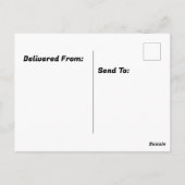 Eine Kuh mit einem Stoppschild Postkarte (Rückseite)