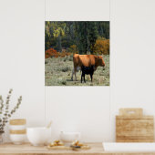 Eine Kuh und ihr Kalb...... Poster (Küche)
