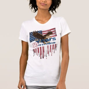 Eine kühne, bedrängte Illustration eines aufstrebe T-Shirt