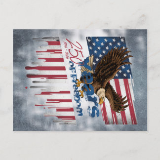 Eine kühne Illustration eines amerikanischen Symbo Postkarte