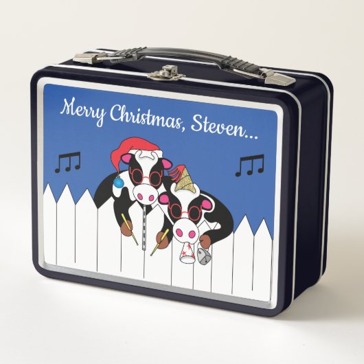 Eine Kuhweihe Metall Brotdose (Vorderseite)