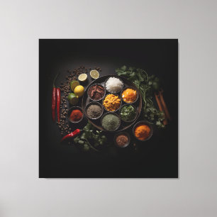 Eine kulinarische Leinwand Kräuter in Bowls Fotore