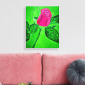Eine Kunst der Rose Leinwand (Insitu (Wohnzimmer))