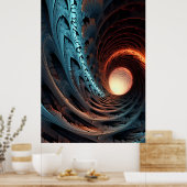 Eine Kunst des Hypnotik-Fraktals Poster (Küche)