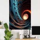 Eine Kunst des Hypnotik-Fraktals Poster (Heimbüro)